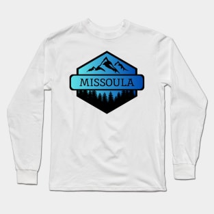 Missoula Montana Mountains and Trees Long Sleeve T-Shirt